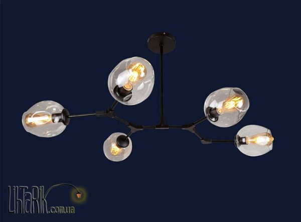 Levistella Подвесная люстра 756LPR0231-5 BK CL (756LPR0231-5 BK+CL)