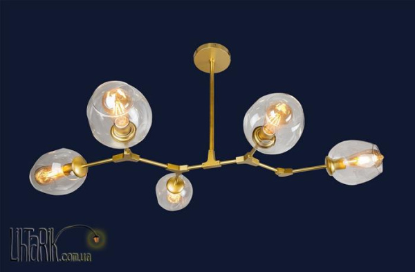 Levistella Подвесная люстра 756LPR0231-5 GD CL (756LPR0231-5 GD+CL)