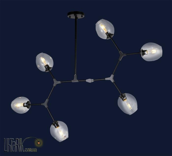 Levistella Подвесная люстра 756LPR0231-6 BK+CL