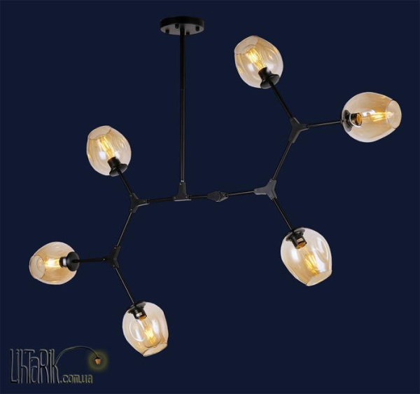 Levistella Подвесная люстра 756LPR0231-6 BK BR (756LPR0231-6 BK+BR)