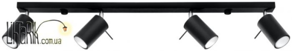 SOLLUX LIGHTING Светильник припотолочный RING 4L Czarny SL.0332