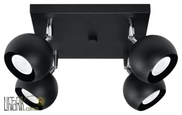 SOLLUX LIGHTING Светильник припотолочный OCULARE 4 Czarny SL.0446