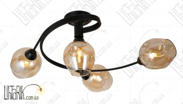 Levistella потолочна люстра 761LX04-4 BK BR (761LX04-4 BK+BR)