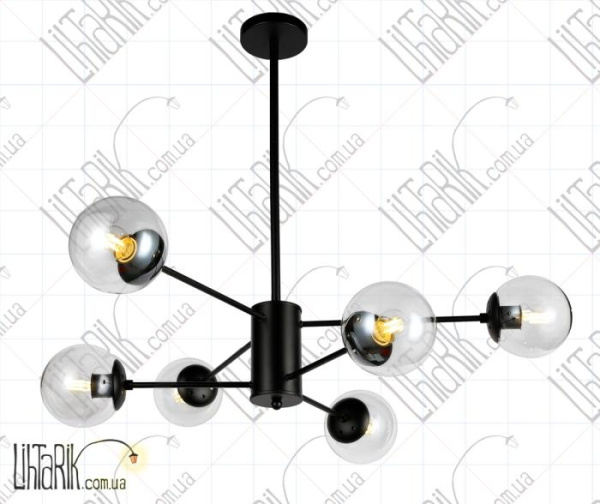 Levistella потолочная люстра 7526033-6 BK CL (7526033-6 BK+CL)