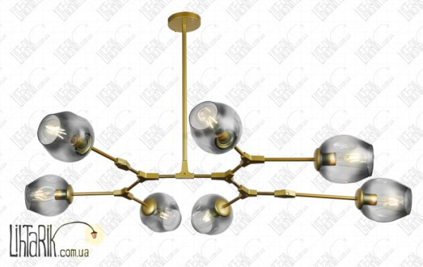 Levistella потолочная подвесная люстра 752L7731-7 GD BK (752L7731-7 GD+BK)