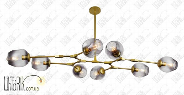 Levistella потолочная подвесная люстра 752L7731-8 GD BK (752L7731-8 GD+BK)