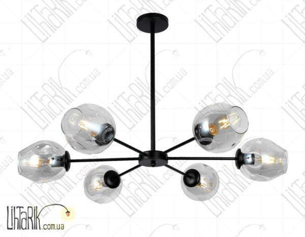 Levistella потолочна люстра 7526039-6 BK CL (7526039-6 BK+CL)