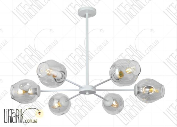 Levistella потолочна люстра 7526039-6 WH CL (7526039-6 WH+CL)