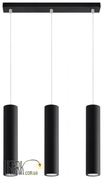 SOLLUX LIGHTING Светильник подвесной LAGOS 3 Czarny SL.0329