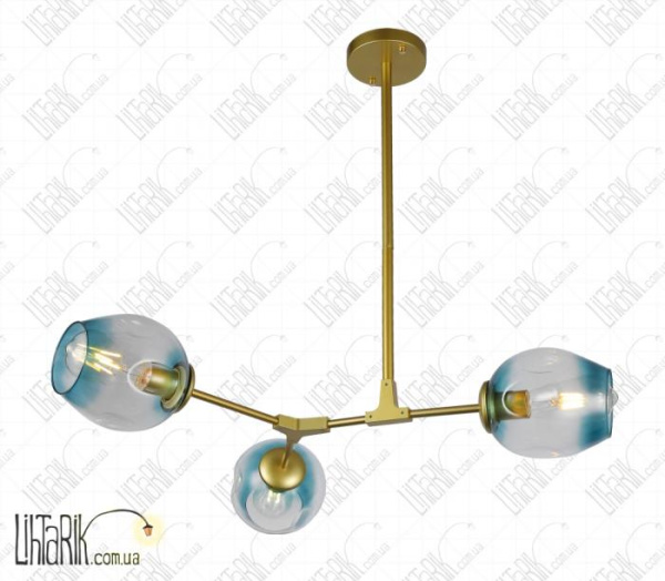 Levistella потолочная подвесная люстра 752L7731-3 GD BL (752L7731-3 GD+BL)