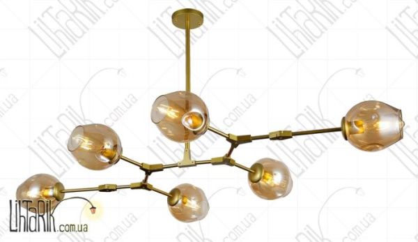 Levistella потолочна люстра 752L7731-6 GD BR (752L7731-6 GD+BR)