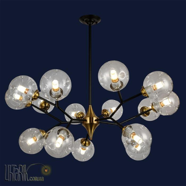 Levistella потолочна люстра 756PR0030-15 BK CL (756PR0030-15 BK+CL)