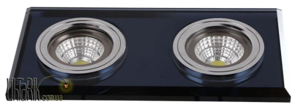 Auhilon точечный светильник LUK II BLACK 2p Cza (CG-03/2 SQ BLACK)