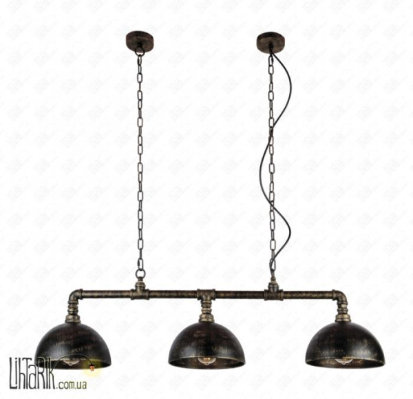 Подвес лофт на три плафона