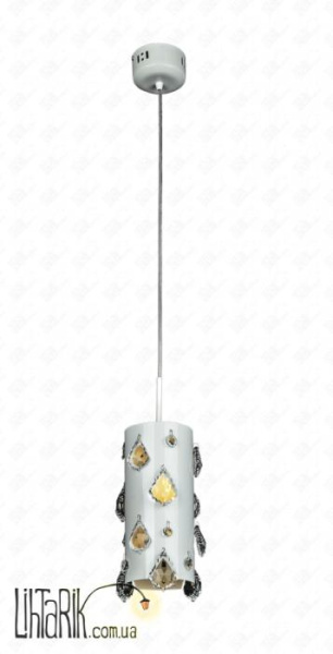 Белый подвес с хрустальными каплями 7778061-1D WHITE