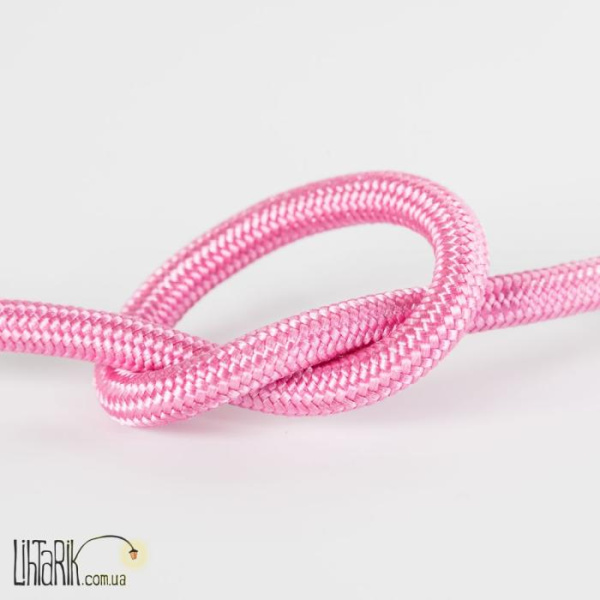 Levistella Провод в тканевой оплетке розовый