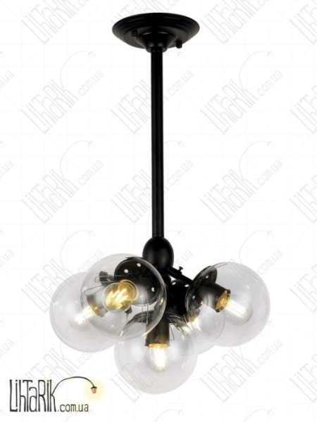 Levistella Потолочная люстра 756PL385-5 BK CL (756PL385-5 BK+CL)