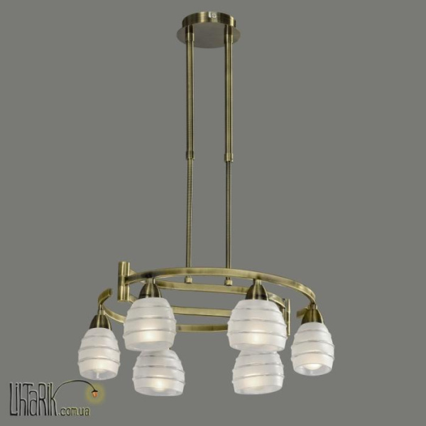 Люстра подвесная Elena 2173 Chandelier 6 Brass