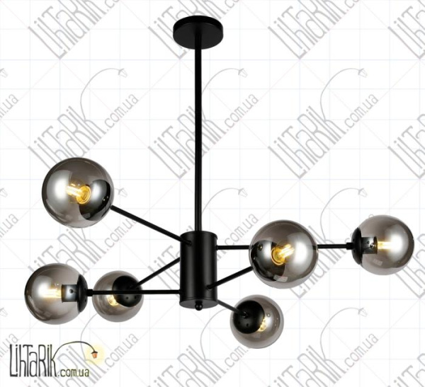 Levistella потолочная люстра 7526033-6 BK+BK