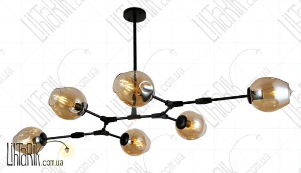 Levistella потолочна люстра 752L7731-6 BK BR (752L7731-6 BK+BR)