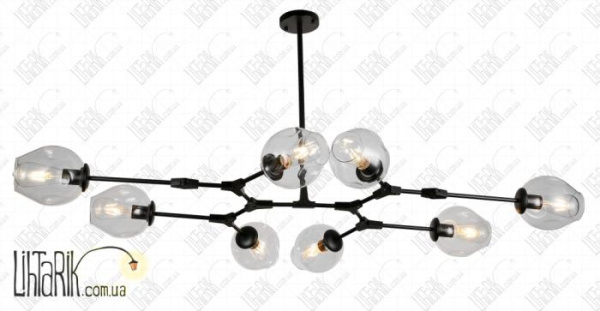 Levistella потолочная подвесная люстра 752L7731-8 BK CL (752L7731-8 BK+CL)