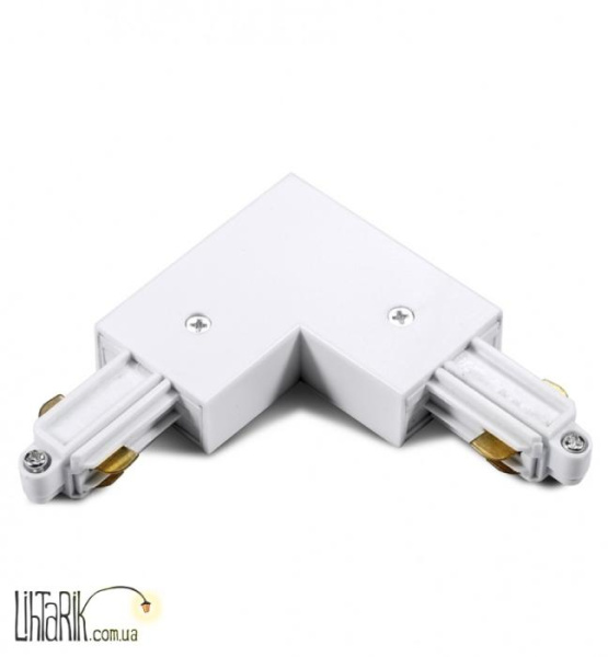 Однофазный соеденитель угловой для трекового освещения