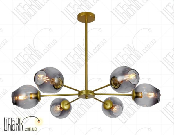 Levistella потолочна люстра 7526039-6 GD BK (7526039-6 GD+BK)