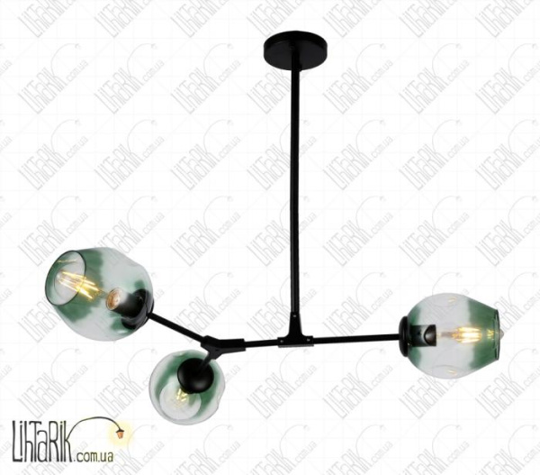 Levistella потолочная подвесная люстра 752L7731-3 BK GR (752L7731-3 BK+GR)