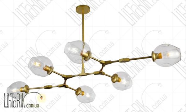Levistella потолочна люстра 752L7731-6 GD CL (752L7731-6 GD+CL)