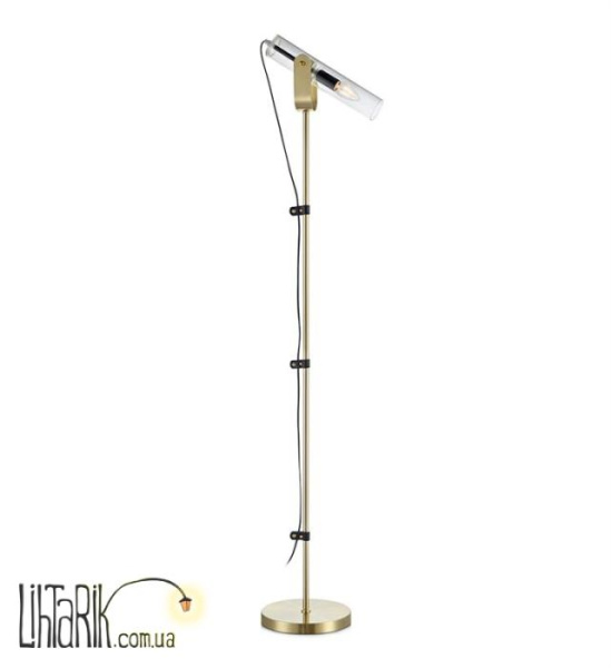 Торшер Markslojd WINSTON Floor 1L Brushed Brass/Clear (106842)