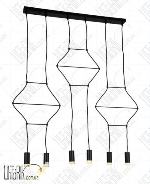 Levistella потолочная подвесная люстра 720P16021-6 BK