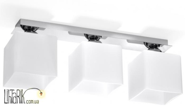 SOLLUX LIGHTING Светильник припотолочный PIAZZA 3 Chrom SL.0227