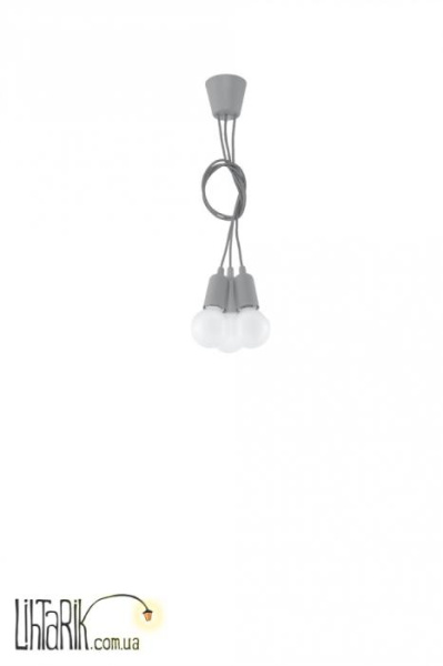 SOLLUX LIGHTING Светильник подвесной DIEGO 3 szara SL.0576