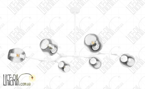 Levistella потолчная люстра 752L7731-6 WH BK (7528419-6 BK+BK)