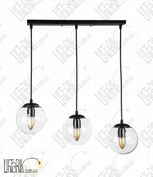 Levistella подвесной светильник 756PR150F-3 BK CL (500) (756PR150F-3 BK+CL (500))