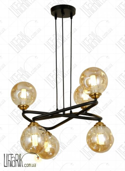 Levistella подвесной светильник 761ZDH06-6 BK BR (761ZDH06-6 BK+BR)