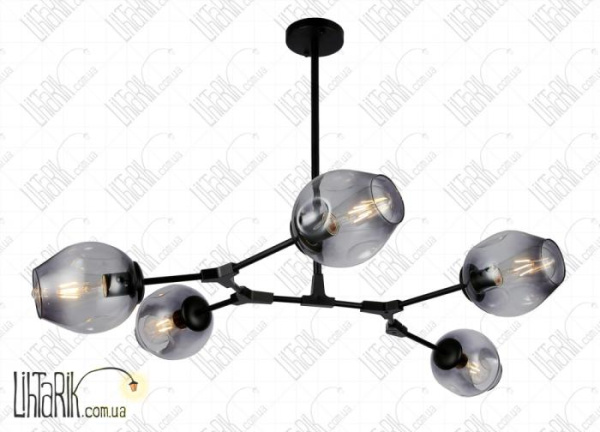 Levistella потолочная подвесная люстра 752L7731-5 BK BK (752L7731-5 BK+BK)