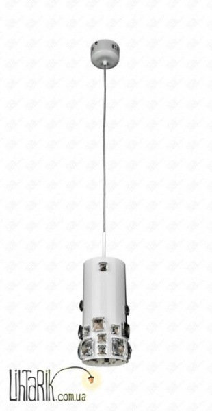 Белый подвес с хрустальными каплями 7778067-1D