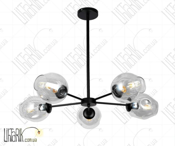 Levistella потолочна люстра 7526039-5 BK CL (7526039-5 BK+CL)