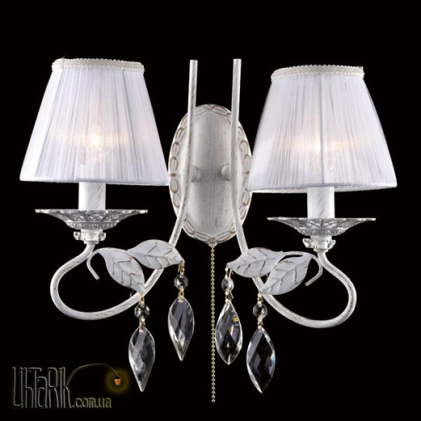 Классическое бра Bulgarini с текстильным абажюромVB50900-2 White/White