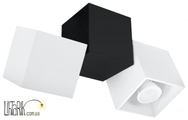 SOLLUX LIGHTING Светильник припотолочный OPTIK BIANCO 3 Biay/Czarny SL.0476