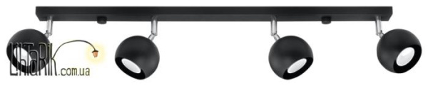 SOLLUX LIGHTING Светильник припотолочный OCULARE 4L Czarny SL.0447