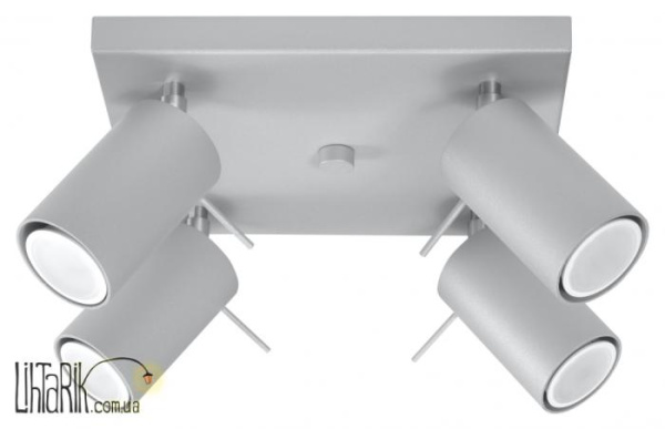 SOLLUX LIGHTING Светильник припотолочный RING 4 Szary SL.0452