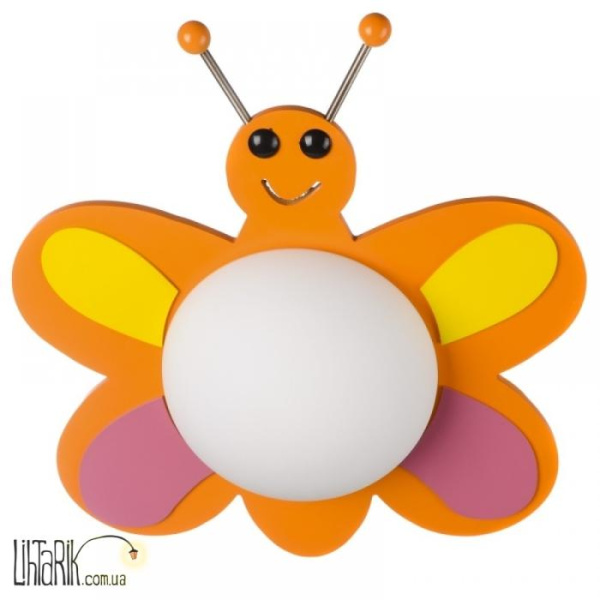 KL-424W/1 E27 OR светильник для детской "Бабочка" (Brille 26-039)