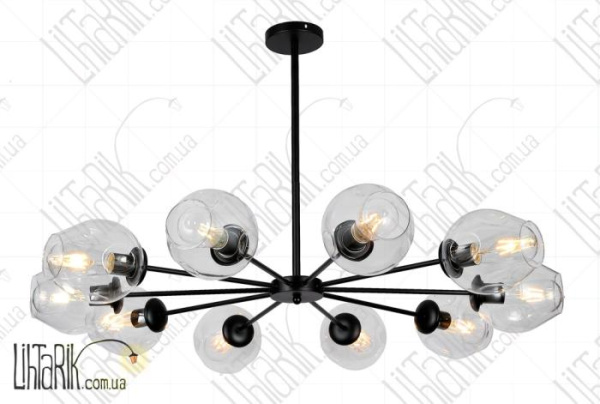 Levistella потолочна люстра 7526039-10 BK CL (7526039-8 BK+CL)