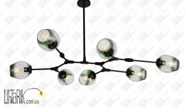 Levistella потолочная подвесная люстра 752L7731-7 BK GR (752L7731-7 BK+GR)