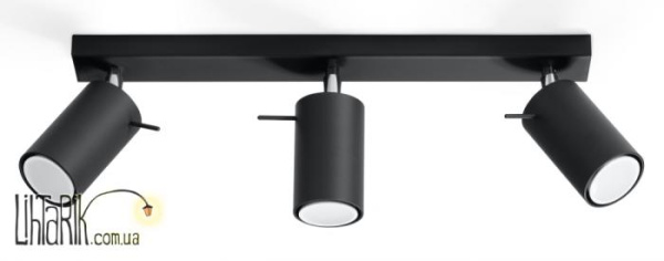 SOLLUX LIGHTING Светильник припотолочный RING 3 Czarny SL.0093