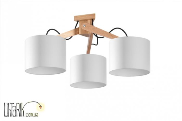 SOLLUX LIGHTING Светильник припотолочный LEGNO 3 naturalne drewno SL.0522