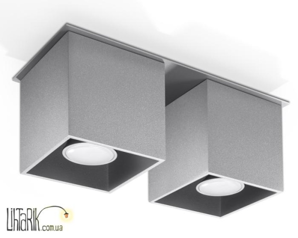 SOLLUX LIGHTING Светильник припотолочный QUAD 2 Szary SL.0064