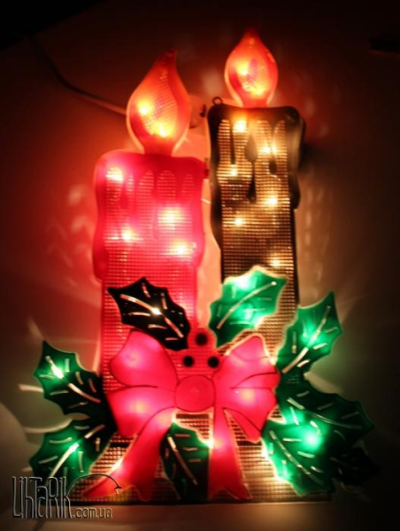 Светодиодное панно "Праздничные свечи" (20861)